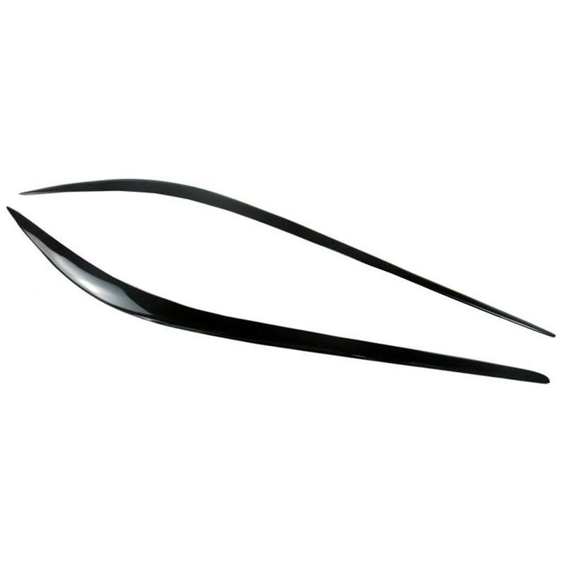for 2015-2018 Glossy Black Headlights Eyebrow Lamp Eyelid Cover Sticker Trim Refitting