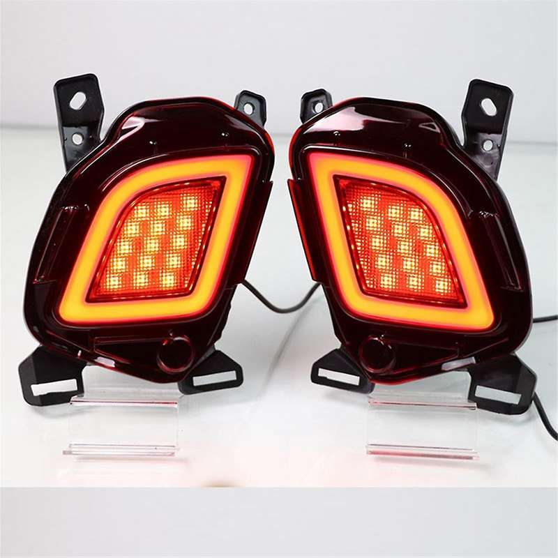 for 2015-2018 Rear Bumper Reflector Lights LED Fog Lamp Brake Light Turn Signal