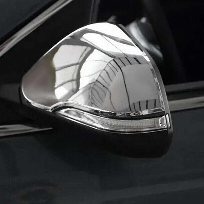 for 2015-2019 ABS Chrome Rear View Mirror Cover Trim Side Door Mirror Cover Cap