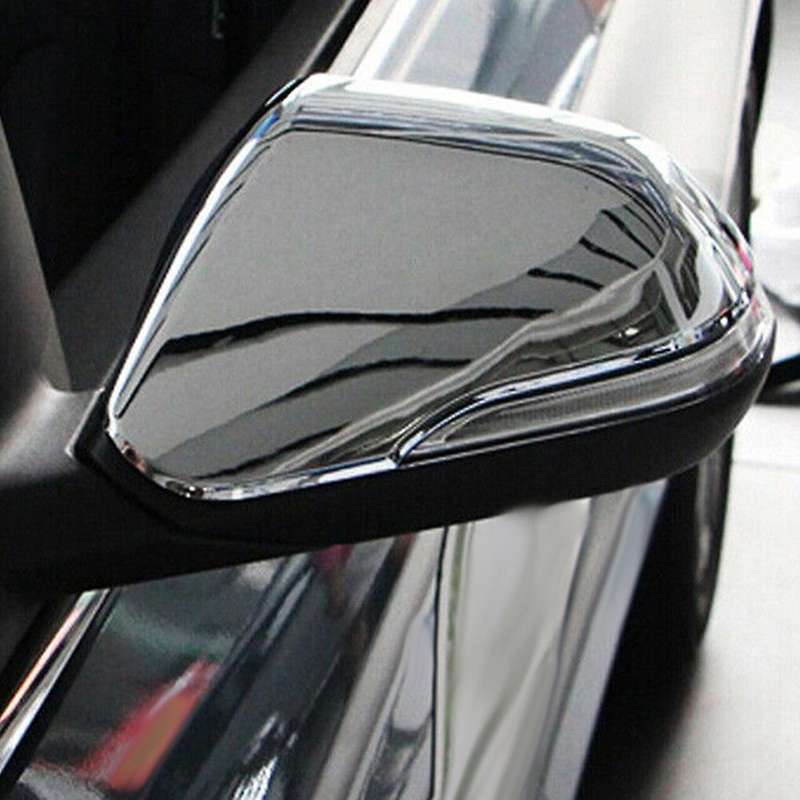 for 2015-2019 ABS Chrome Rear View Mirror Cover Trim Side Door Mirror Cover Cap