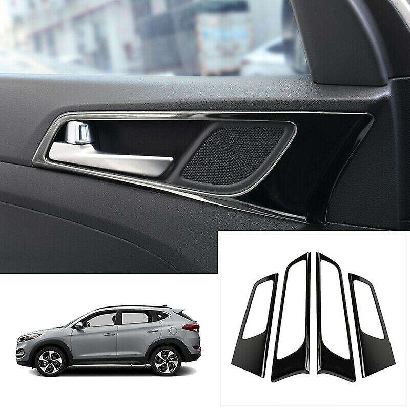 for 2015-2019 Carbon Fiber Interior Door Handle Bowl Frame Cover Trim Decorative