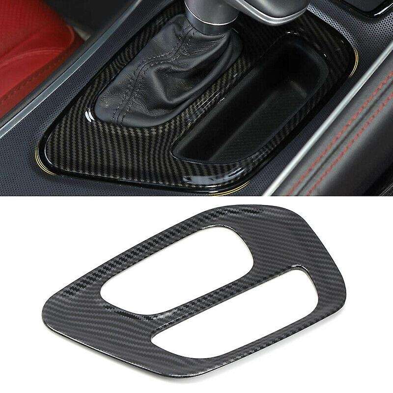 for 2015-2019 Carbon Fiber Gear Shift Box Panel Cover Trim