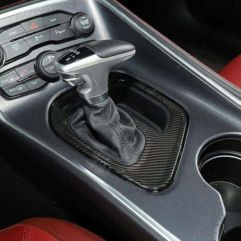 for 2015-2019 Carbon Fiber Gear Shift Box Panel Cover Trim