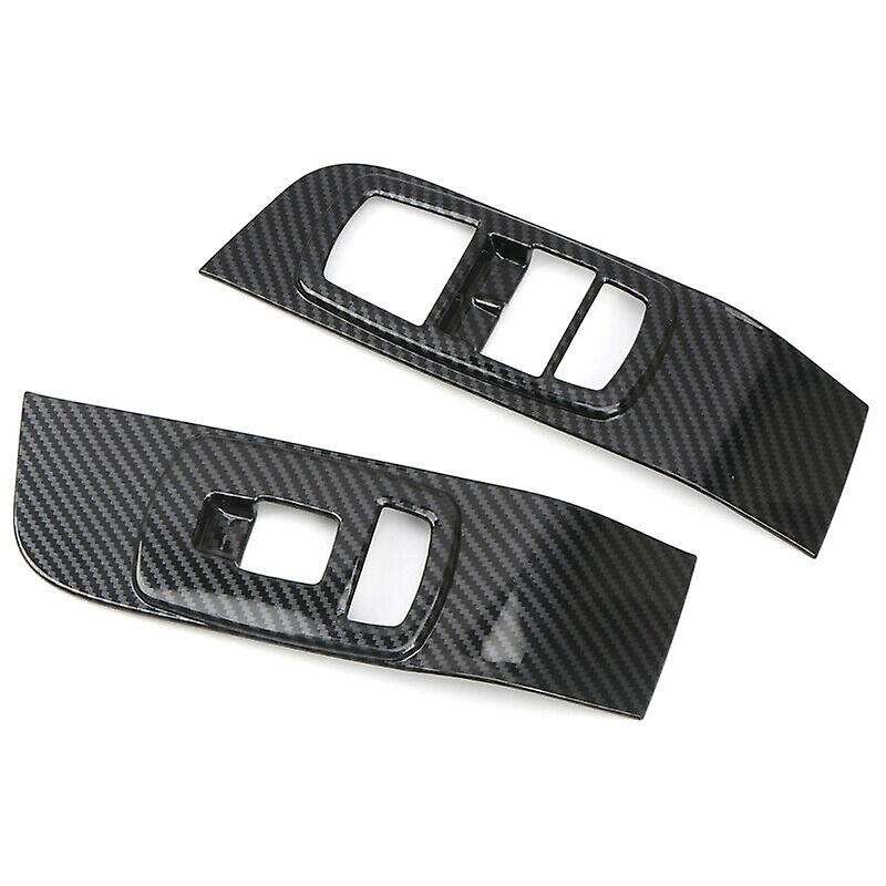 for 2015-2019 ABS Carbon Fiber Interior Door Window Switch Cover Trim