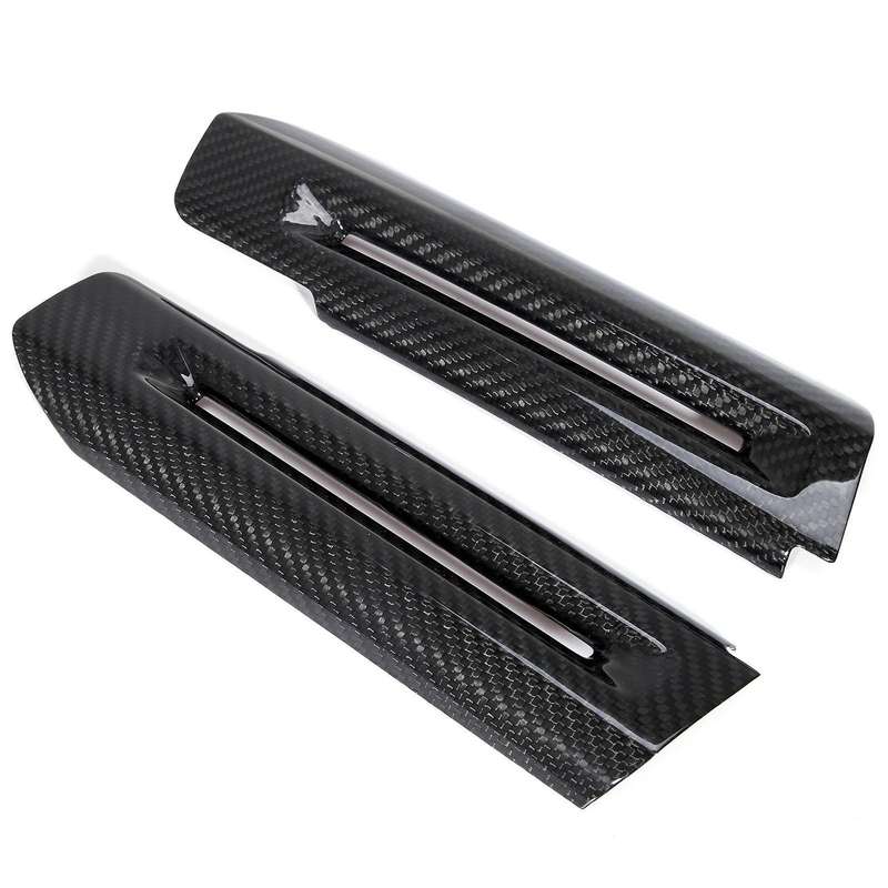 for 2015-2019 Real Carbon Fiber Interior Door Armrest Handle Decor Cover Trim