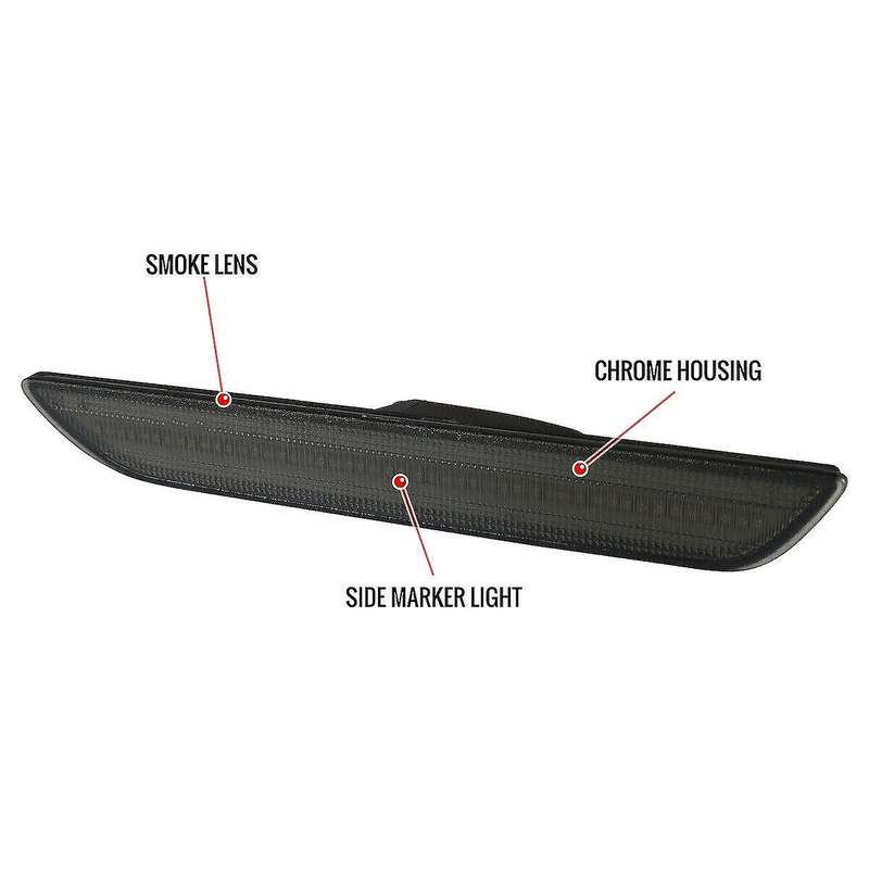 for 2015-2019 Rear LED Side Marker Lights Turn Signal Lamps