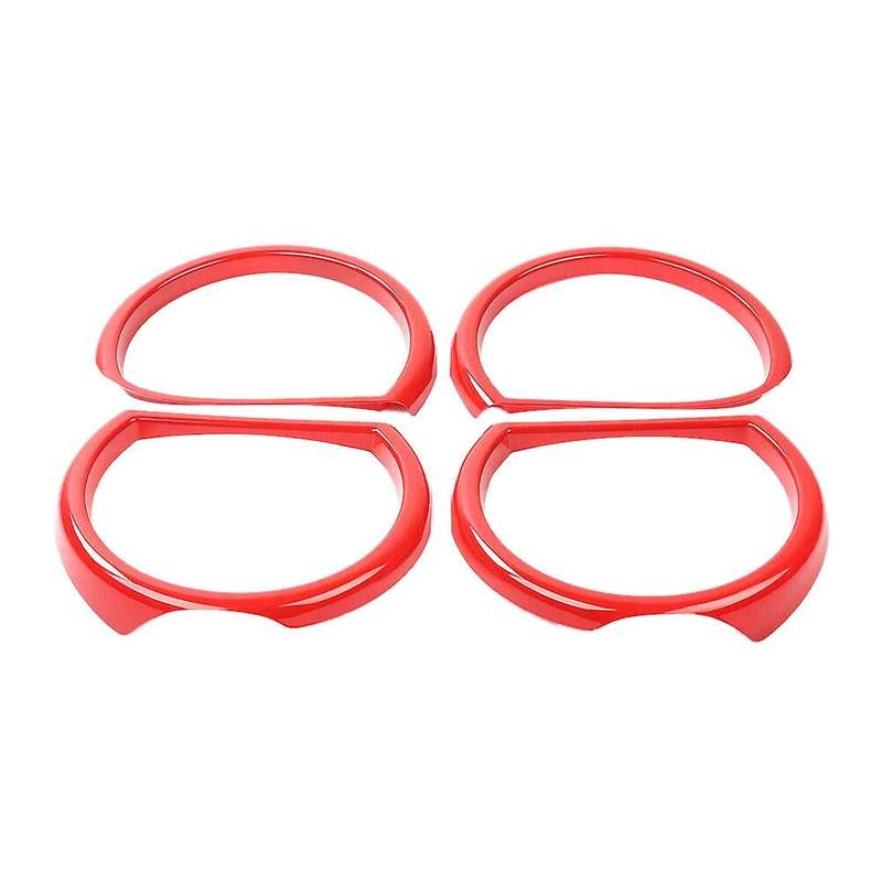 for 2015-2019 Front Headlight Bezels Trim Front Lamp Protective Cover Kit Red