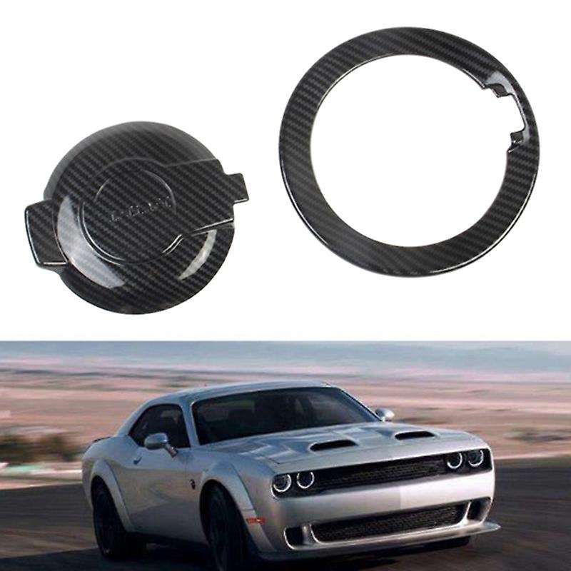 for 2015-2020 ABS Carbon Fiber Exterior Oil Fuel Tank Cap Decor Cover Trim