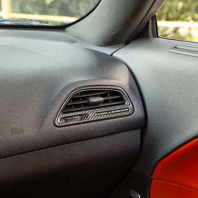 for 2015-2020 ABS Carbon Fiber Center Console A/C Air Vent Outlet Cover Trim Kit