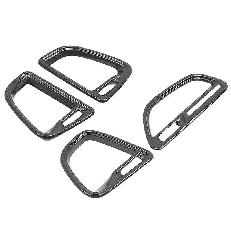 for 2015-2020 ABS Carbon Fiber Center Console A/C Air Vent Outlet Cover Trim Kit