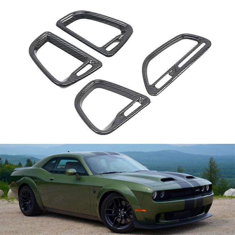 for 2015-2020 ABS Carbon Fiber Center Console A/C Air Vent Outlet Cover Trim Kit