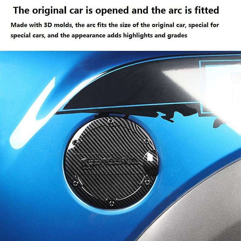 for 2015-2020 Car Carbon Fiber Fuel Tank Cover Gas Door Cap Oil Door Trim Cover Fit Accessories