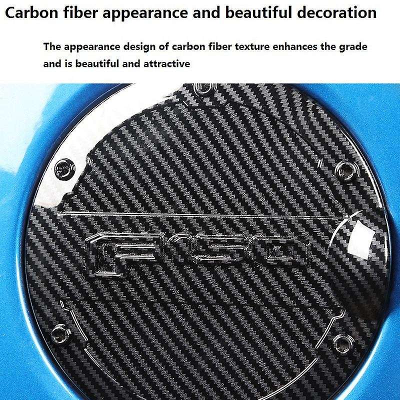 for 2015-2020 Car Carbon Fiber Fuel Tank Cover Gas Door Cap Oil Door Trim Cover Fit Accessories