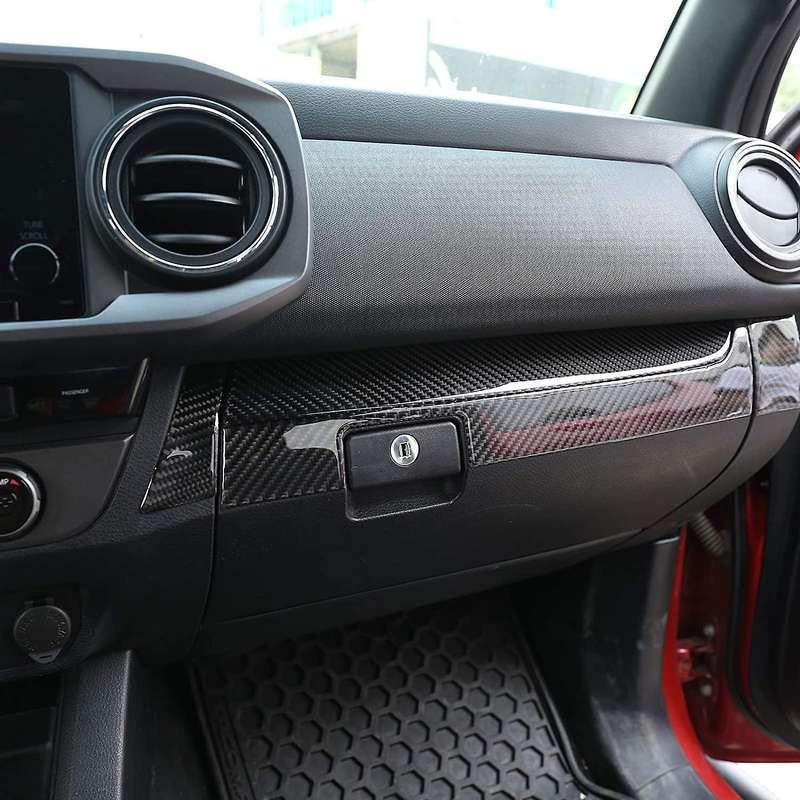 for 2015-2020 Car Center Control Dashboard Panel Cover Trim Glove Box Carbon Fiber Sticker Accessori