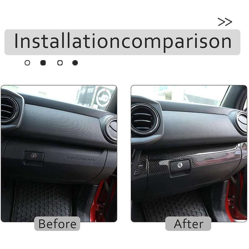 for 2015-2020 Car Center Control Dashboard Panel Cover Trim Glove Box Carbon Fiber Sticker Accessori