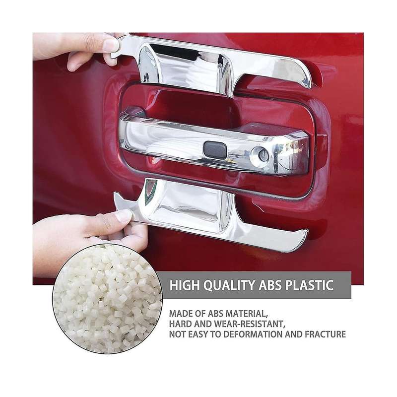 for 2015-2020 Door Handles Covers + Door Bowl Protector Covers Trim Accessories - Abs Silver