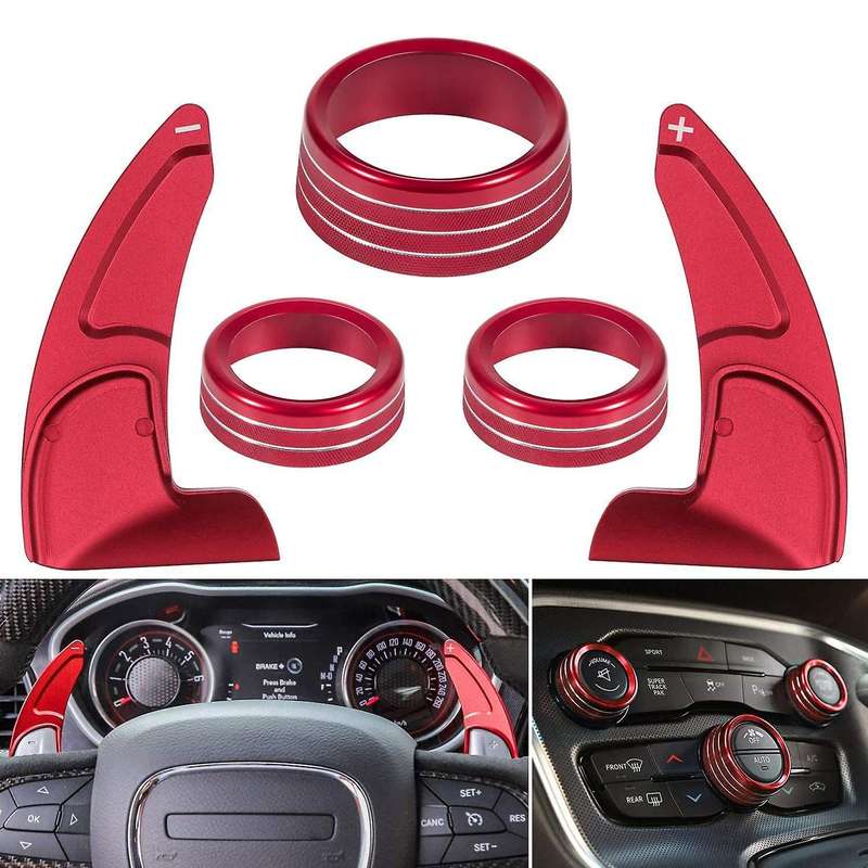 for 2015-2020 Steering Wheel Shift Paddle+Air Conditioner Switch CD Button Knob (Not Fit Version)