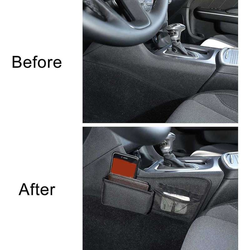 for 2015-2021 Charger Center Console Gear Shift Storage Organizer Bag, Seat Space Side Pocket Storag