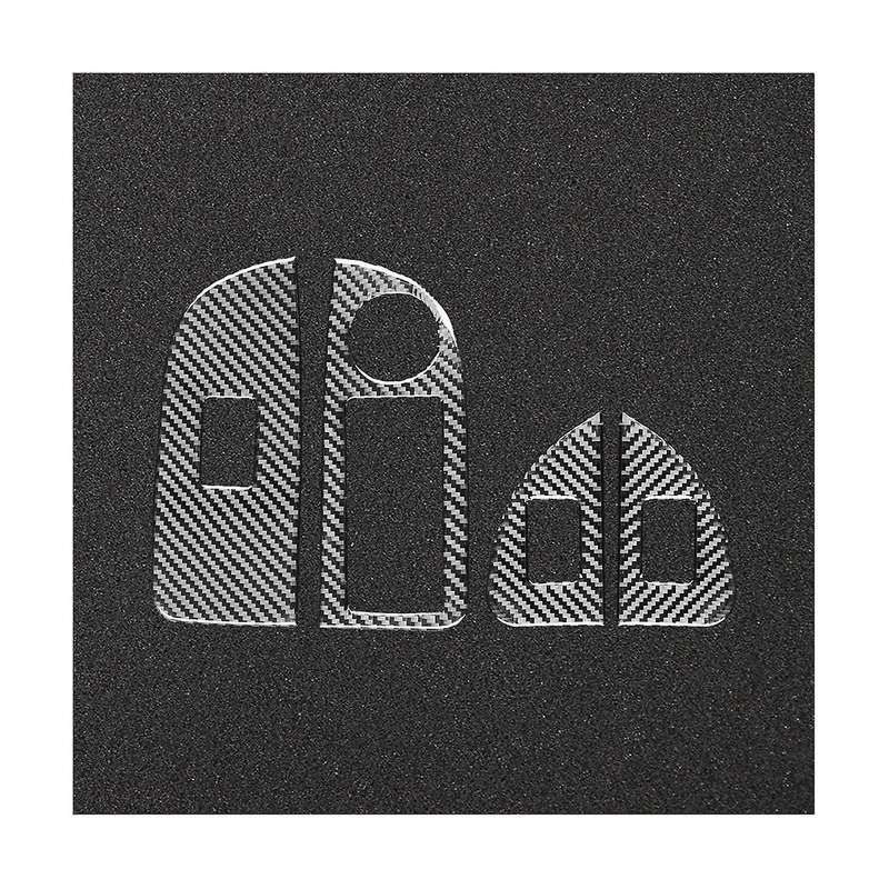 for 2015-2023 Carbon Fiber Car Door Window Control Switch Panel Cover Trim Sticker Accessories