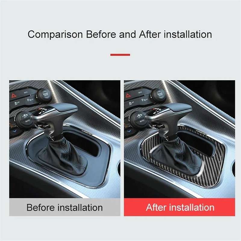 for 2015-2023 Real Carbon Fiber Center Console Gear Shift Panel Cover Trim Interior Accessories