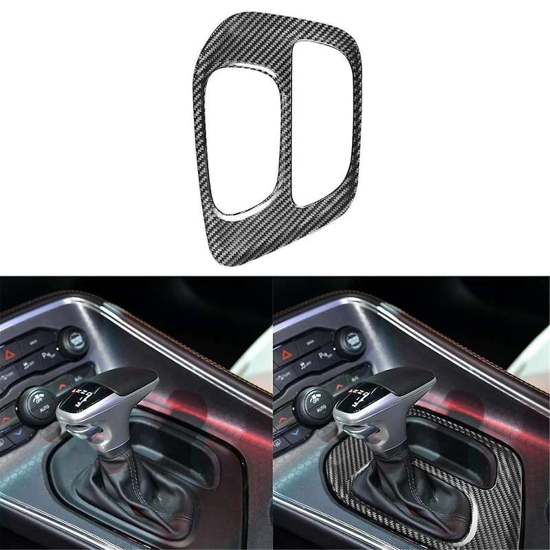 for 2015-2023 Real Carbon Fiber Center Console Gear Shift Panel Cover Trim Interior Accessories