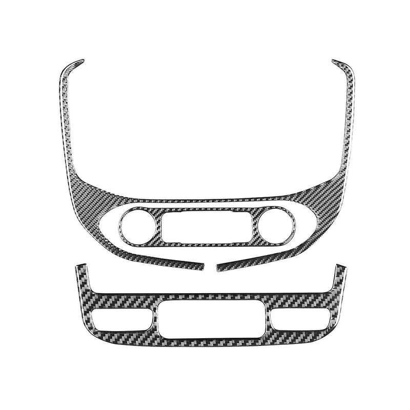 for 2015-2022 Soft Carbon Fiber Center Console Navigation Panel Cover Air Conditioning Frame Sticker
