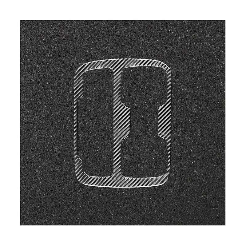 for 2015-2022 Soft Carbon Fiber Center Console Gear Shift Panel Cover Cup Holder Sticker Accessories