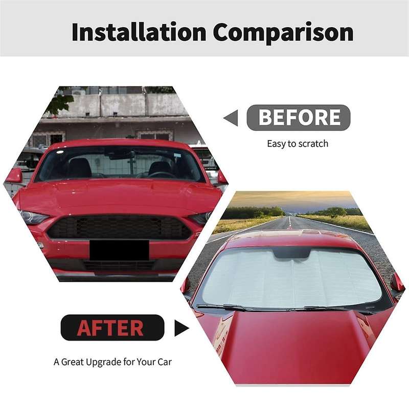 for 2015-2023 Car Windshield Sunshade Sun Shade Heat Shield Window Sun Visor Mat Accessories, 6pcs