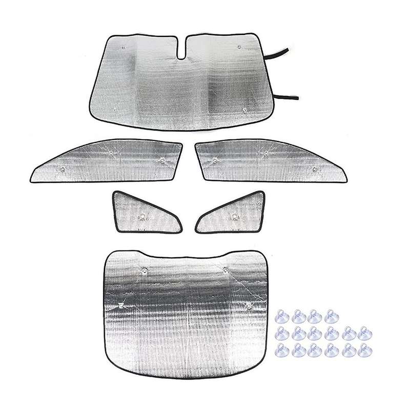 for 2015-2023 Car Windshield Sunshade Sun Shade Heat Shield Window Sun Visor Mat Accessories, 6pcs