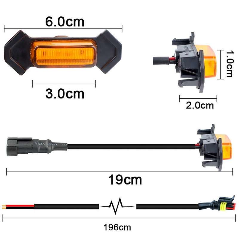 for 2016 -2020 Front Grille Lighting LED Grille Lights Kit 4 PCS(Amber Shell Yellow Light)