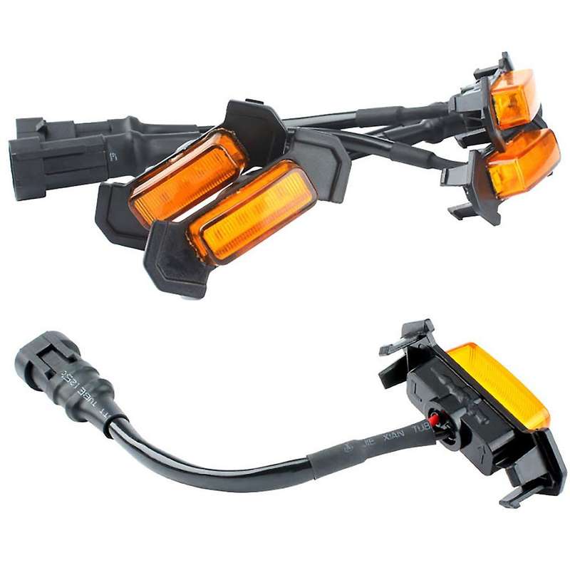 for 2016 -2020 Front Grille Lighting LED Grille Lights Kit 4 PCS(Amber Shell Yellow Light)