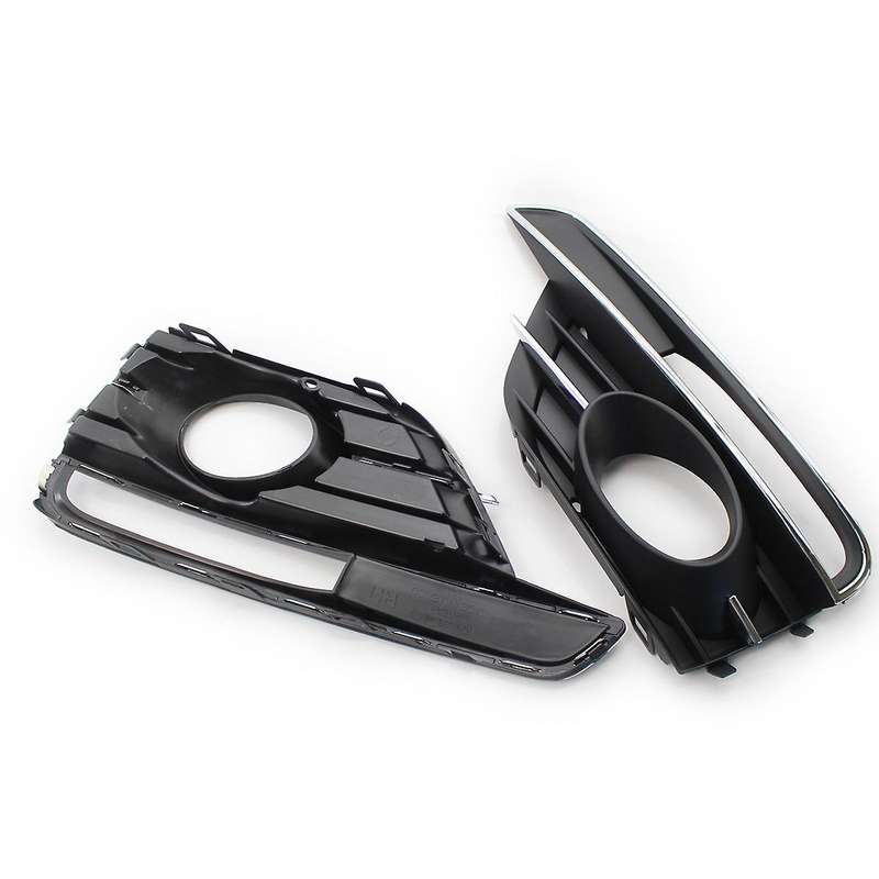 for  2016-2019 Fog Light Grill Grille Cover Left+Right with Chrome Trim 5C5854661J 5C5854662J