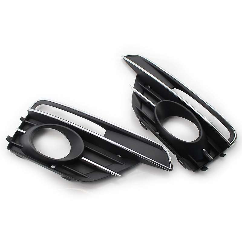 for  2016-2019 Fog Light Grill Grille Cover Left+Right with Chrome Trim 5C5854661J 5C5854662J