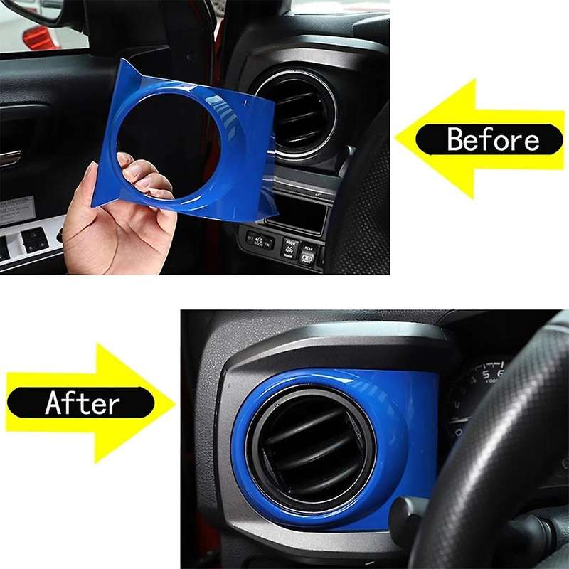 for 2016-2021 Car Central Control Air Conditioning Air Outlet Frame Cover Decorative Red