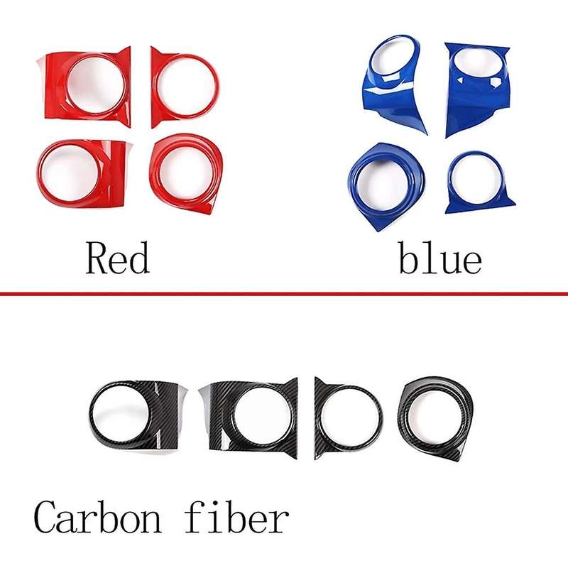 for 2016-2021 Car Central Control Air Conditioning Air Outlet Frame Cover Decorative Red