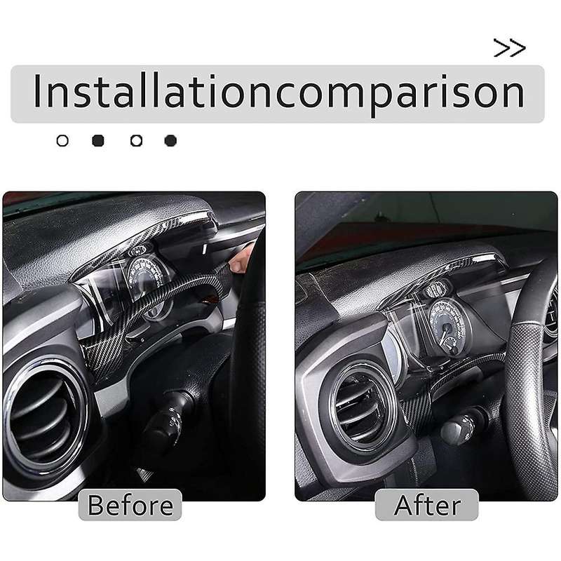 for 2016-2020 Carbon Fiber ABS Central Console Dashboard Panel Cover Trim Frame Interior Accessories
