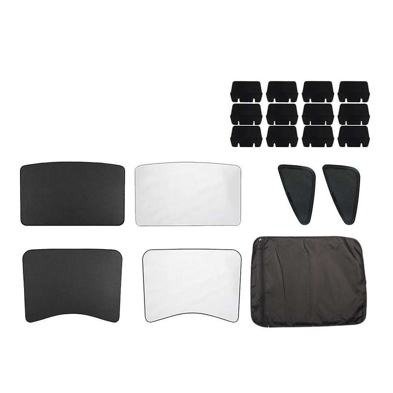 for 2016-2020 Front Rear Sun Shades Glass Roof Sunshade UV Block Car Side Window Sunshade, 7PCS, Bla