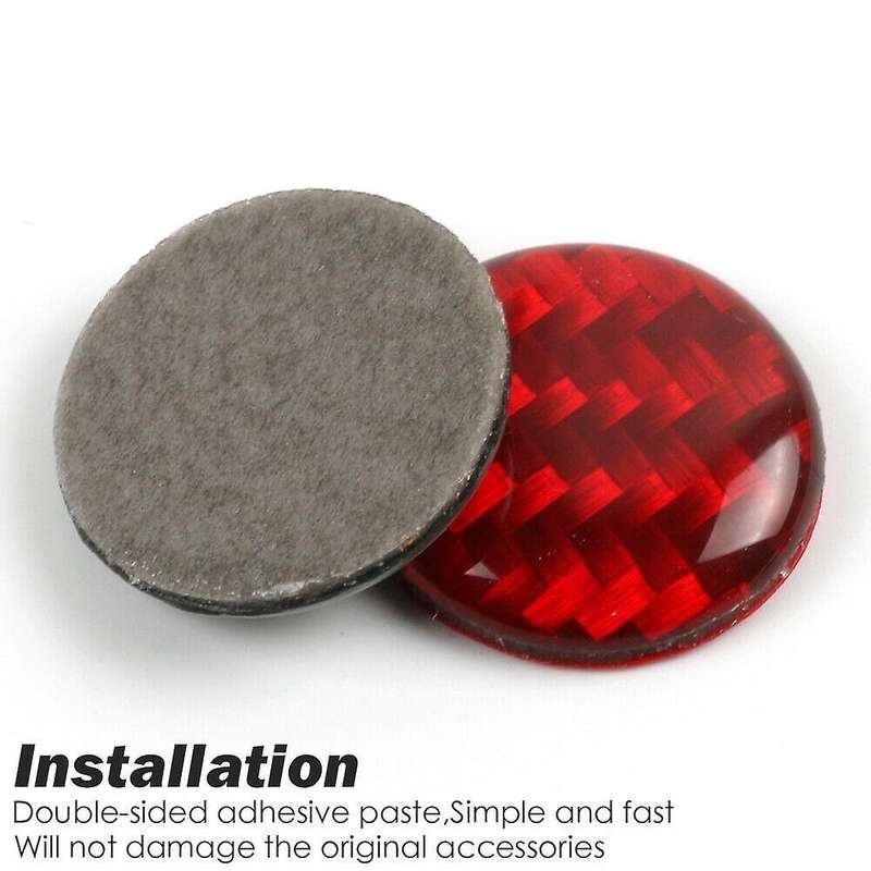 for 2016-2020 Real Carbon Fiber Center Console Air Conditioner AC Vent Trim 4Pcs Red