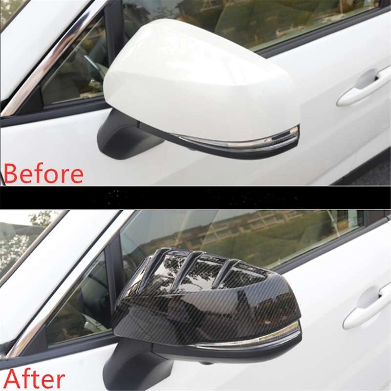 for 2016-2022 Car Side Door Mirror Cover Trim Rear View Mirror Cap Stickers Accessories Abs Carbon F