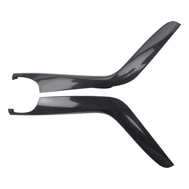 for 2016-2021 Dry Carbon Fiber Car Center Control Gear Shift Side Trim Cover Decorative Sticker Acce