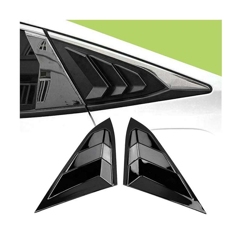 for 2016-2021 Sedan Rear Side Vent Quarter Window Louver Cover Triangular Window Trim Accessories