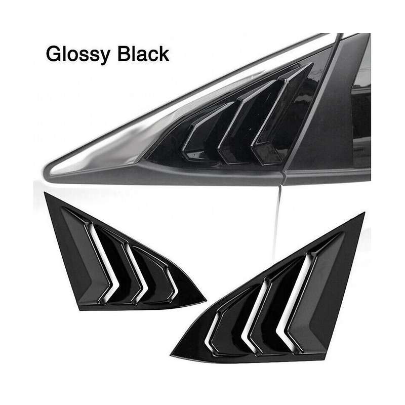 for 2016-2021 Sedan Rear Side Vent Quarter Window Louver Cover Triangular Window Trim Accessories