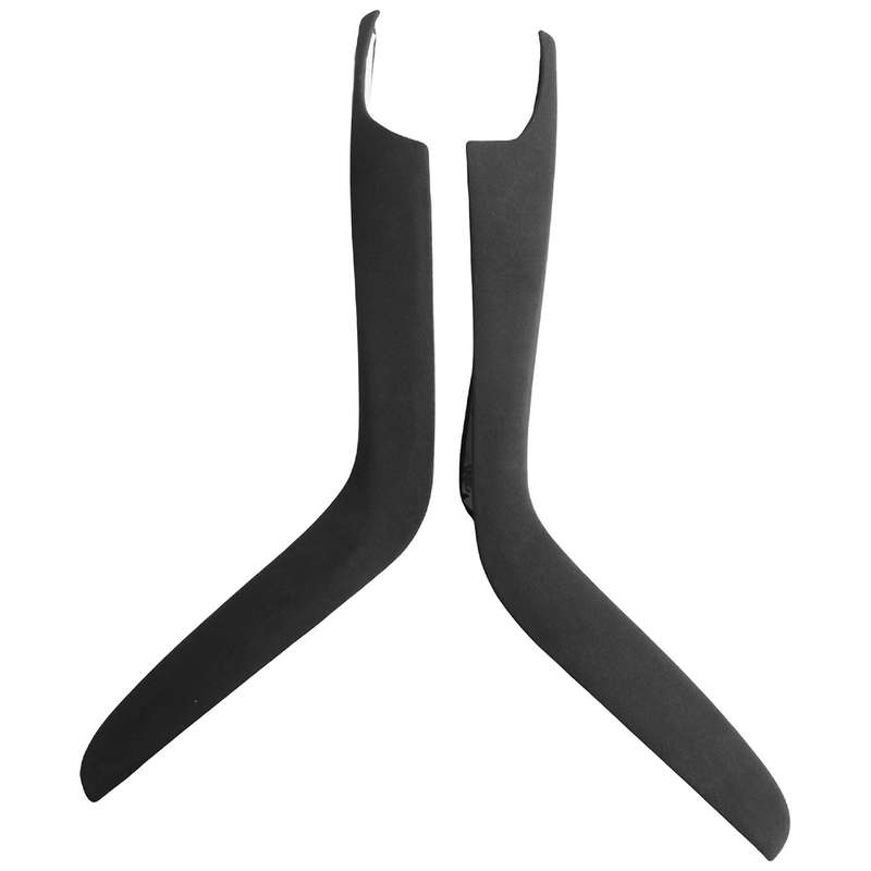for 2016-2021 Turn Fur Suede Car Center Control Panel Side Trim Cover Decor Sticker Black+Grey