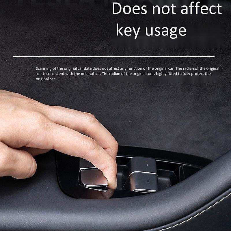 for 2017- 2020 Car Window Lift Switch Button Sticker Door Open Panel Trim Translucent Accessories
