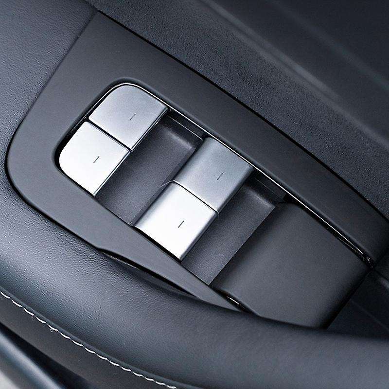 for 2017- 2020 Car Window Lift Switch Button Sticker Door Open Panel Trim Translucent Accessories