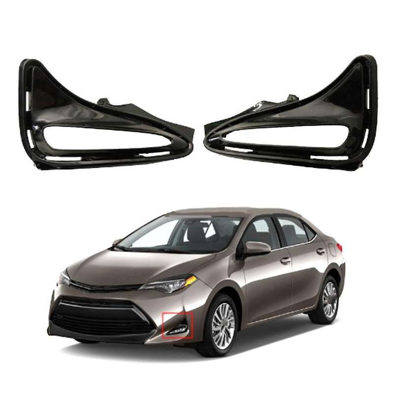 for 2017-2019 (L XLE LE) DRL Fog Light Bezel Cover Left Right Fog Light Frame 8148202660 8148102670