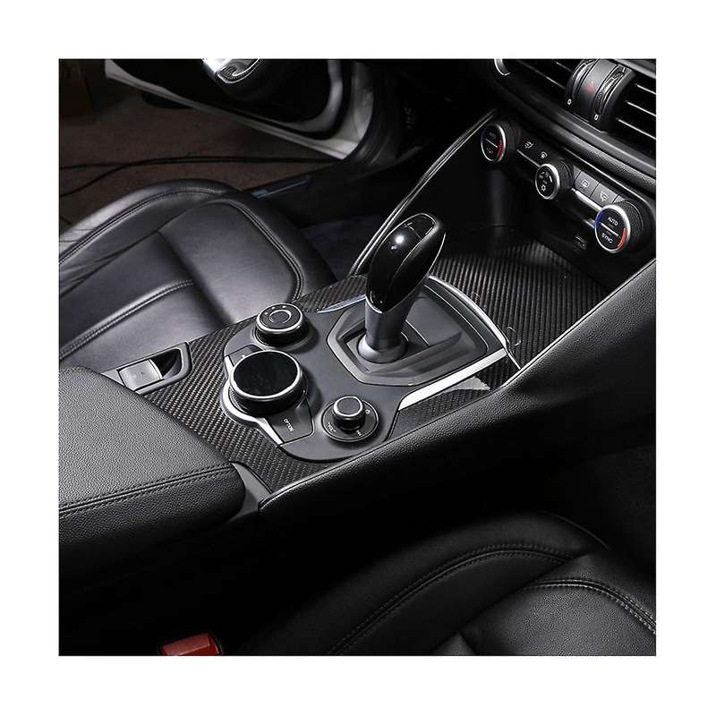 for 2017-2019 Dry Carbon Fiber Car Center Console Gear Shift Panel Cover Trim Interior Accessories
