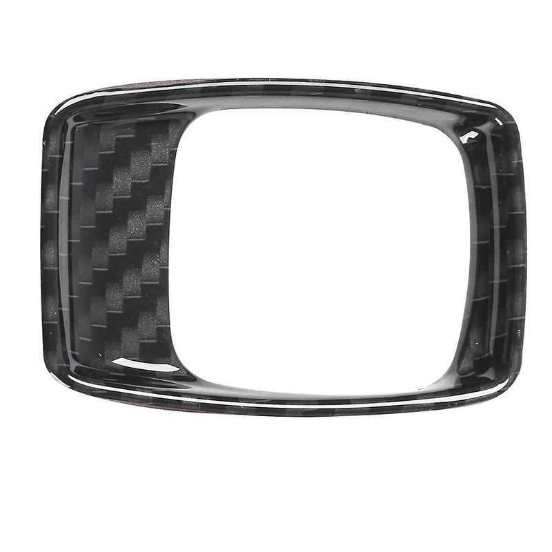 for 2017-2020 Car Carbon Fiber Grain Dashboard Ignition Switch Lighter Decoration Frame Cover Trim