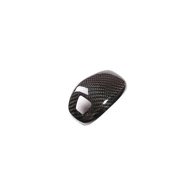 for 2017-2020 Dry Carbon Fiber Central Control Gear Shift Knob Cover Trim Decorative Car Accessories