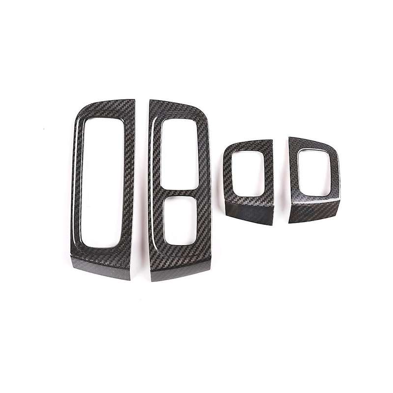 for 2017-2020 Dry Carbon Fiber Car Window Lift Switch Button Frame Cover Trim Decorative Accessories
